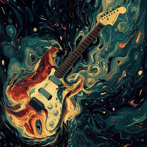 An intense instrumental piece weaving distorted guitar riffs with uneven rhythms, manifesting an audial representation of chaos that challenges conventional structure.