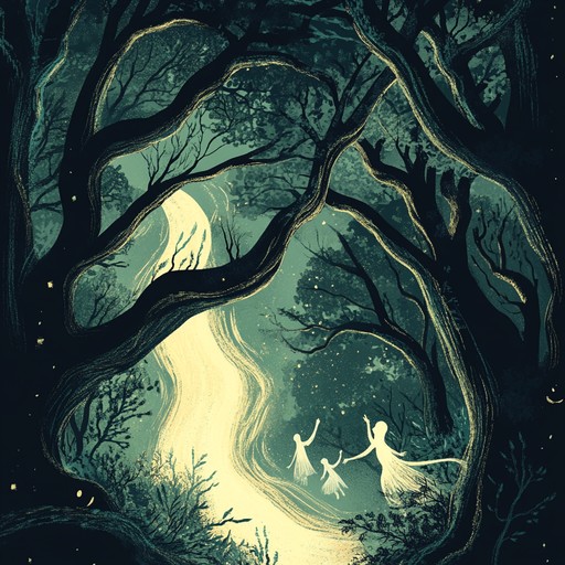 A majestic instrumental piece blending ethereal melodies with earthy rhythms, evoking the mysterious allure of moonlit forests and ancient woodland spirits.
