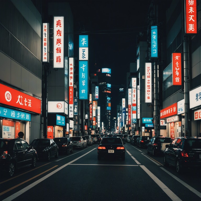 Imagine walking through tokyo at midnight, the city lights bouncing off the sleek, wet streets creating a vivid tapestry of color and life. This track captures the essence of an electric urban adventure, infused with an energetic yet reflective mood, perfect for late night drives or introspective moments in a bustling city.