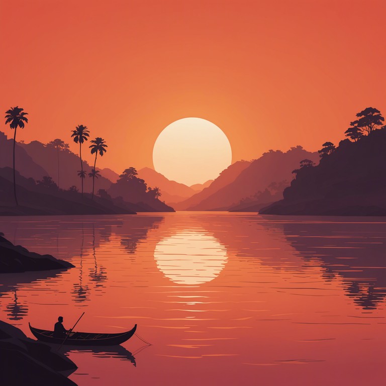 This song merges traditional hindustani classical music with dramatic flourishes, creating an evocative soundscape that feels like a journey down the ganges during a fiery sunset. Instruments like the sitar provide a deeply emotional and haunting melody, complemented by the rhythmic beats of tabla that echo the pulsating heart of india