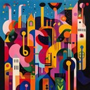a lively instrumental tune mixing whimsical beats and rhythms.