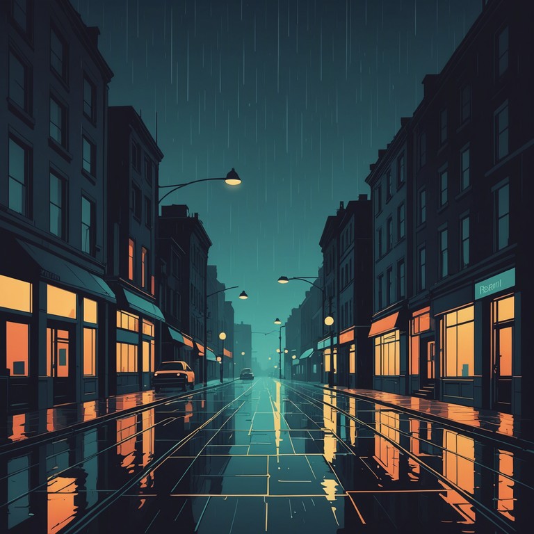 Imagine a solitary, somber scene under a nocturnal backdrop where gentle, rhythmic lofi beats blend with the ambient sounds of rain. A track that encapsulates the essence of introspection and urban solitude. Imagine a solitary, somber scene under a nocturnal backdrop where gentle, rhythmic lofi beats blend with the ambient sounds of rain. A track that encapsulates the essence of introspection and urban solitude.