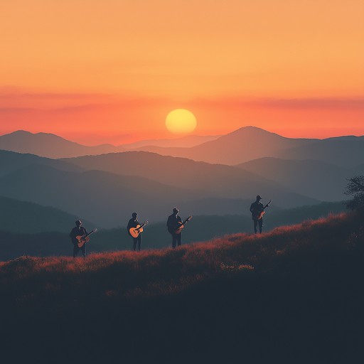 An energetic bluegrass piece capturing the happiness of sunrise in the appalachians. Upbeat banjo, lively fiddle, and rhythmic guitar dance together, evoking jubilation and carefree moments. Perfect for lifting spirits.