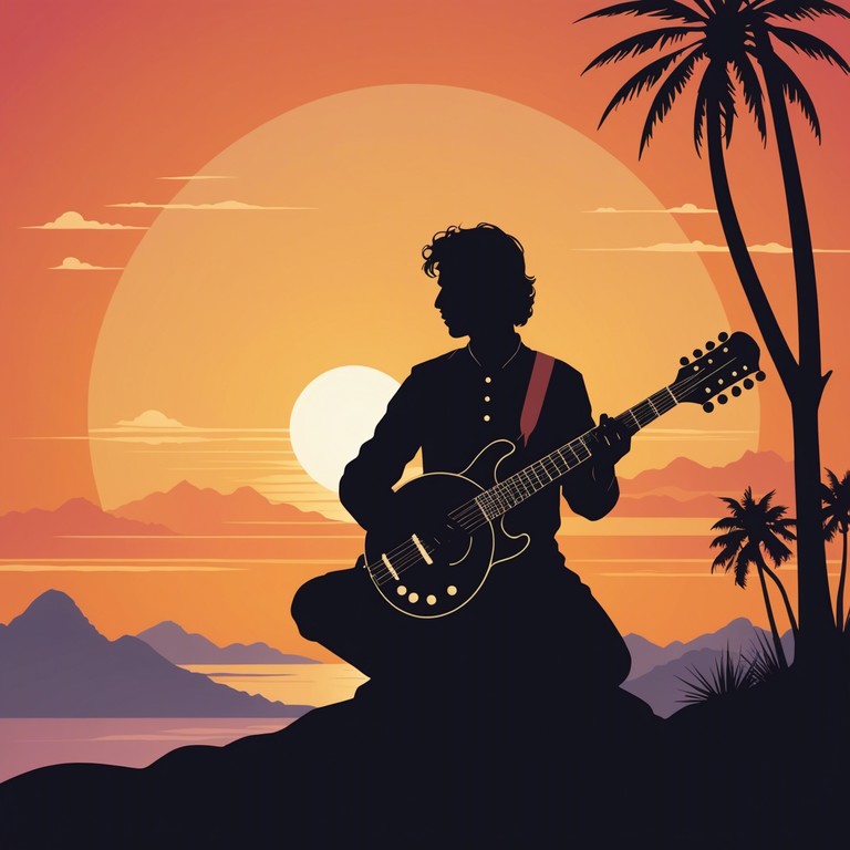 This track blends traditional indian raga with rock influences to create a smooth yet vibrant soundscape. The charming melodies are performed on a sitar, enriched with a rock rhythm section that adds an energetic undercurrent. This fusion is perfect for illustrating the merging of different cultural sounds, symbolizing a sunrise that brings the mystic and the modern together.