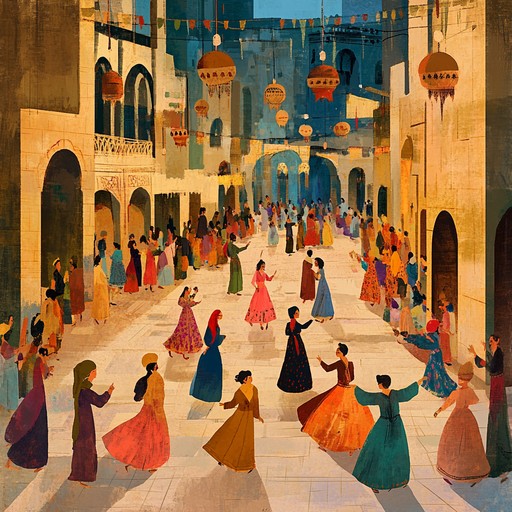 A vibrant and energetic composition blending traditional middle eastern rhythms with a contemporary dance vibe, perfect for inspiring movement and celebration. This track is characterized by its driving beats, infectious melodies, and the inclusion of traditional percussive instruments, giving it an authentic yet modern feel.