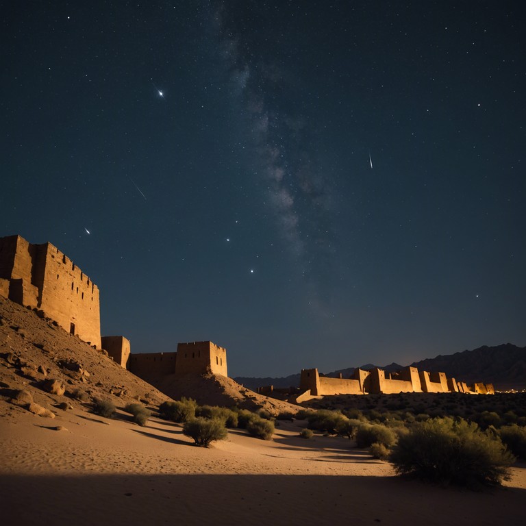 This track blends traditional jewish melodies with modern ambient influences to craft a transcendent journey through time. The song begins with a haunting klezmer clarinet melody that slowly intertwields with electronic ambience, creating a bridge between the ancient and the futuristic, reflecting the timeless spirit of jerusalem under a starlit desert sky.