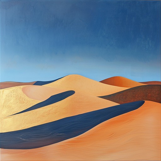 A captivating blend of ambient sounds intertwined with middle eastern musical elements, creating an ethereal soundscape that feels both timeless and otherworldly. Mesmerizing oud melodies float above a bed of lush, atmospheric textures, drawing listeners into a tranquil, almost surreal auditory journey through ancient desert sands.