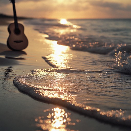 Feel the serene atmosphere of a calm beach at sunset with rhythmic guitar and marimba layering, a perfect blend of gentle percussion and soothing melodies ideal for any relaxing moment.
