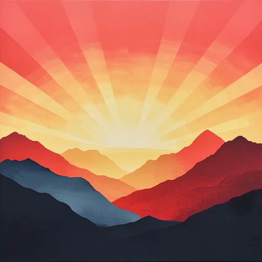 An exhilarating orchestral piece that captures the intense joy and dramatic beauty of a new dawn, featuring sweeping violin melodies that rise and fall like the fiery colors of sunrise.