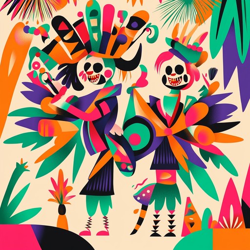 A whimsical carnival inspired latin instrumental featuring lively rhythms and playful melodies that evoke images of dancing clowns and festive celebrations in the heart of latin america.