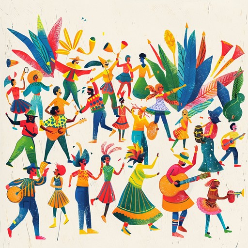 An upbeat and lively track featuring vibrant afro cuban rhythms, sparkling percussions, and captivating melodies. This song invites listeners to dance with its enthusiastic, festive, and engaging sound, capturing the essence of a lively carnival.