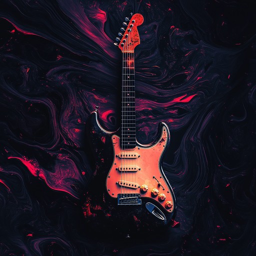 A vibrant instrumental that fuses energetic rhythms with shadowy tones, featuring electric guitar melodies that evoke a lively yet dark atmosphere reminiscent of underground clubs.