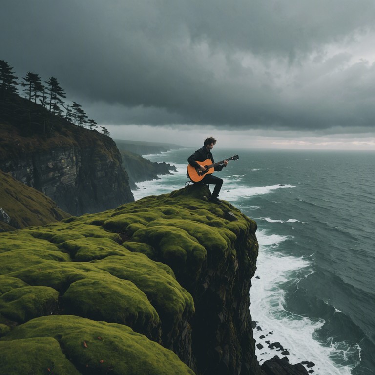 Imagine a lone guitarist, perched atop a windswept cliff, their music a powerful blend of raw, emotional energy and the whisper of the sea breeze. This song transports the listener to that cliff, feeling both the spray of the sea and the vibrations of the strings.