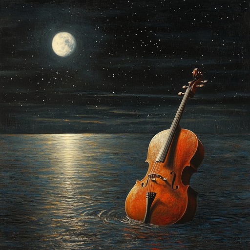 An instrumental romantic art song featuring a gentle cello solo that evokes deep emotions of love and longing, inspired by the serene beauty of moonlit waters. The melody flows gracefully, capturing the tenderness and passion of a romantic night.