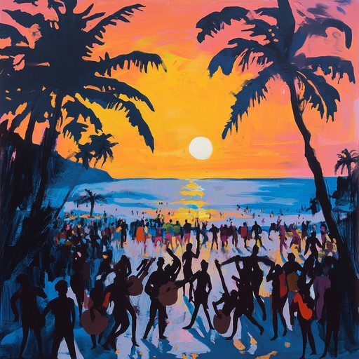 Experience the thrill of a beach party at sunset with this dynamic and suspenseful bossa nova track. Intricate guitar rhythms and exotic melodies create an atmosphere of mystery and excitement, perfect for lively summer evenings.