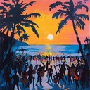 exciting bossa nova with suspenseful melodies evoking beach party