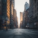 serene morning on a busy street