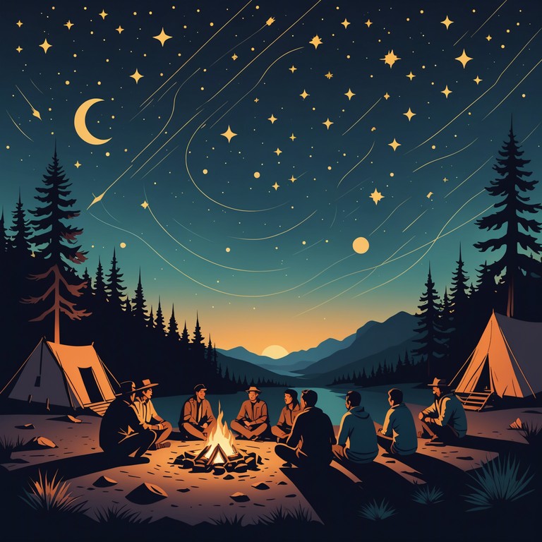 An intimate track that encapsulates the essence of tribal rituals and serene night dances under starlit skies. This composition focuses on textured earthy rhythms and organic soundscapes, bringing a deep connection to nature and ancient traditions. The music weaves together detailed percussive patterns with ambient overlays to create a meditative yet engaging listening experience.