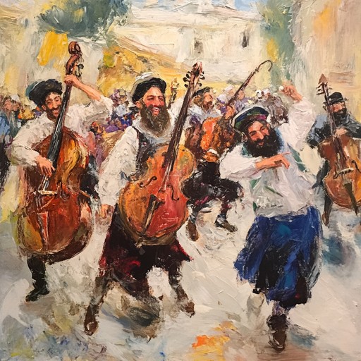 A lively instrumental klezmer piece featuring an upbeat hora dance rhythm, combining traditional jewish folk melodies with modern, confident vibes to create an energetic and joyous musical experience. Perfect for celebrations and festive gatherings, this track will make listeners want to dance.