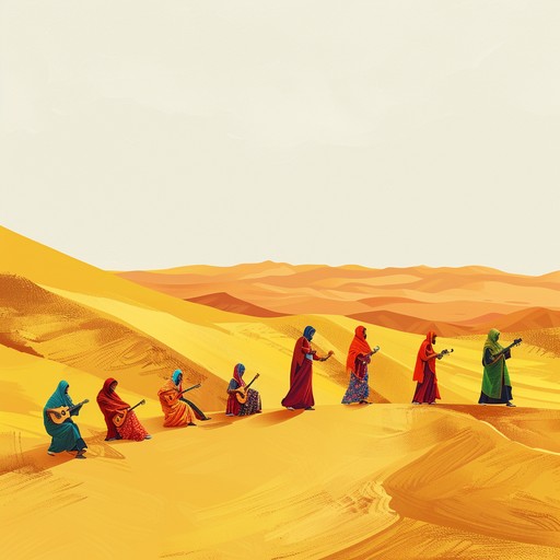 A vibrant journey through the sounds of desert nomadic life, this track combines traditional middle eastern instruments with lively rhythms, painting a sonic picture of joyful caravans traversing endless sands.