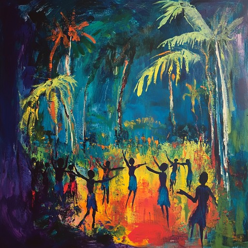 A captivating celebration in the heart of the jungle, driven by energetic tribal rhythms. The beat of the djembe carries the sounds of festivities, invoking images of spirited dances and communal joy among the tribes. Echoes of nature integrate seamlessly, creating an immersive, lively atmosphere.