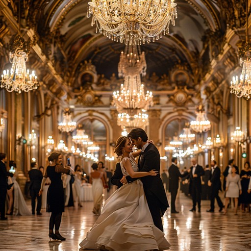 This waltz conjures the rhythm of an enchanted ballroom, with graceful, spirited movement in each note. The violin leads an energetic yet graceful dance, painting a picture of twirling couples under grand chandeliers