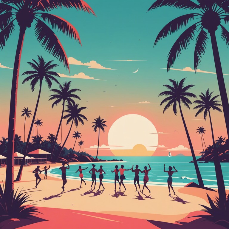 Imagine you're on a vibrant tropical island where the rhythmic beats of drums pump through the blazing sun enhancing the energy around. This track captures the essence of tropical life, full of vigor and cheerful vibes, with dynamic drum patterns that make your heart beat in sync with each drum hit.