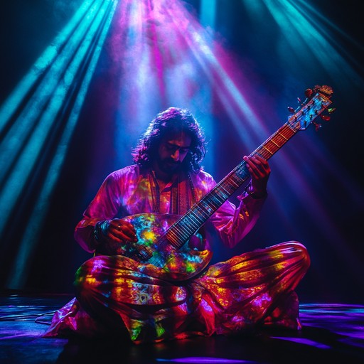 Embark on a euphoric journey with night time vibes as thrilling raga rhythms and rock guitars merge seamlessly. Feel the energy as electric sitar riffs and driving drumbeats propel you forward.