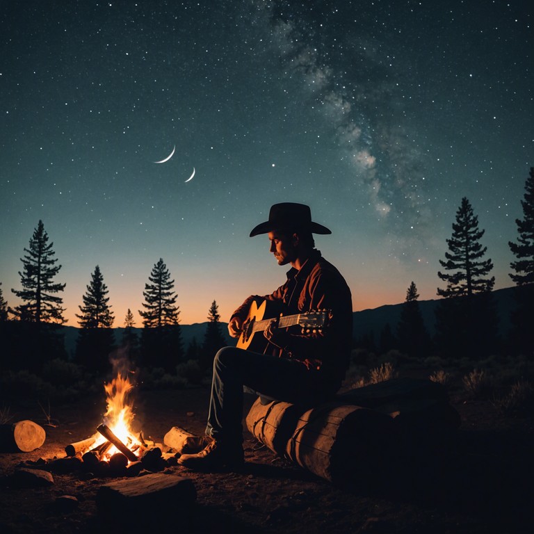 An evocative musical piece where each note and pause tells a story of life in the old west, conjuring scenes of dusty trails and quiet, introspective nights around a campfire.