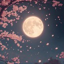 a gentle melody evoking serene cherry blossoms and peaceful skies