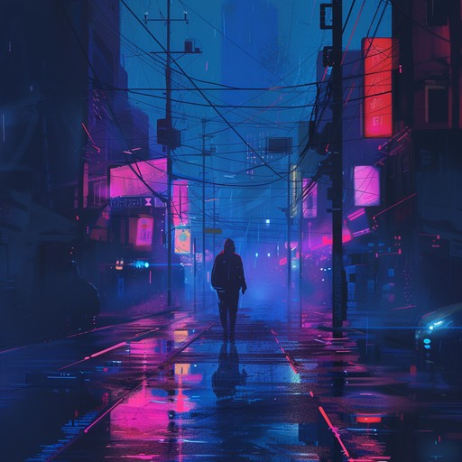 This moody instrumental features layers of shimmering synths, pulsing basslines, and hypnotic arpeggios that evoke the feeling of driving through a neon-lit city at night. The song builds gradually, adding new elements and textures as it progresses, creating a sense of forward motion and anticipation.