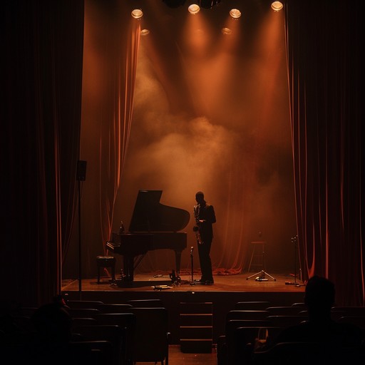 A smooth, sultry melody with rich harmonics and gentle swells, evoking a theatrical and intimate atmosphere. The tune captures the allure and mystery of a dimly lit stage, with subtle crescendos and delicate pauses that hint at secrets and desires. Perfect for setting a mood of romantic intrigue and sophistication.