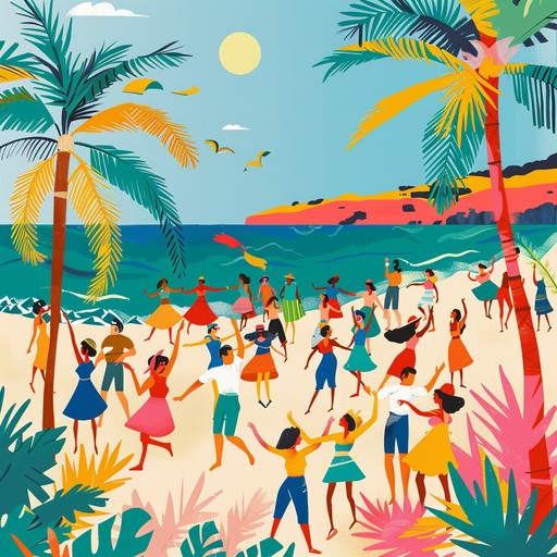 An uplifting mambo composition featuring lively brass and rhythmic percussions, perfect for tropical celebrations. The infectious melodies and vibrant beats evoke sunshine, dancing, and pure happiness. Imagine a bustling beach party with everyone swaying to the irresistible rhythm, basking in the warmth and joy of the sunny day