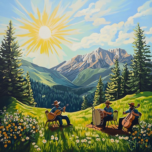 This sprightly bluegrass tune showcases deft banjo and fiddle work, capturing the essence of a sunny mountain dawn. The energetic tempo and bright harmonies elevate the spirits of listeners, painting a musical picture of joyous rural life.