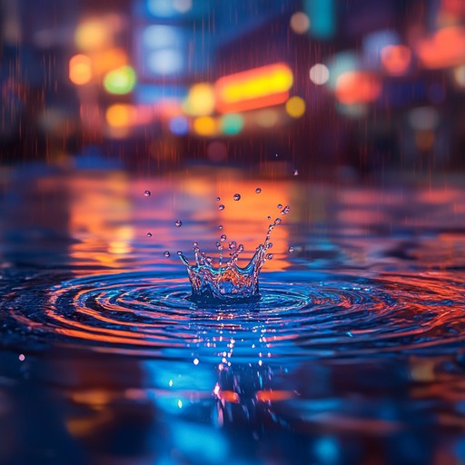 Expanding on the theme of an urban landscape beneath the night sky, this alternate version delves deeper into the city's ambiance. Synthesizers mimic the sound of raindrops and the quiet hum of distant traffic, crafting a serene yet slightly melancholic auditory scene