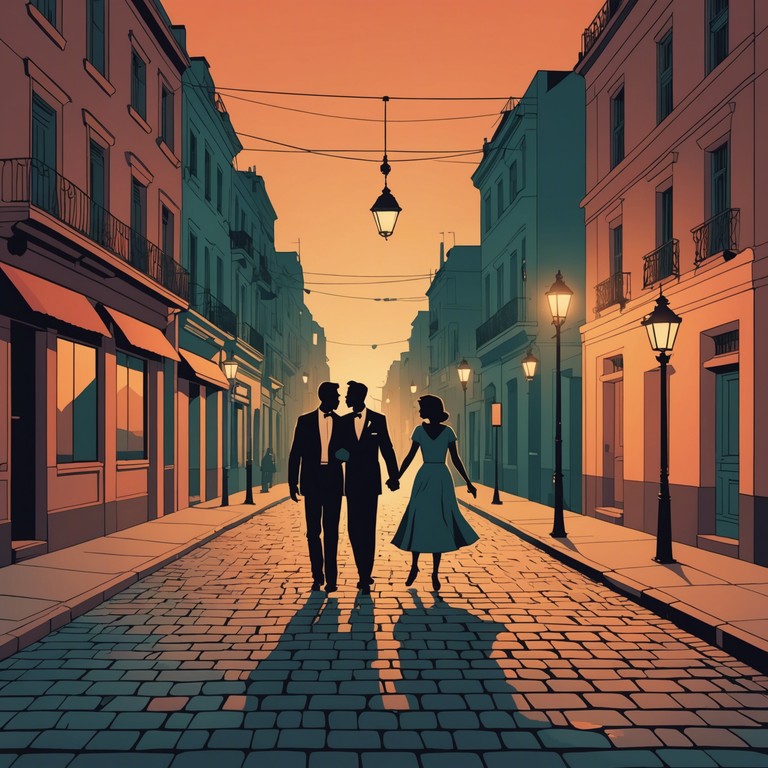 Imagine a soft, tranquil tango echoing through the peaceful streets of buenos aires at dawn. Delicate melodies blend with the gentle rhythms of traditional tango, creating a serene soundscape that transports the listener to a world of quiet romance and reflective nostalgia. This composition highlights the elegant simplicity of tango music while infusing it with a calming, peaceful aura that soothers and enchants.