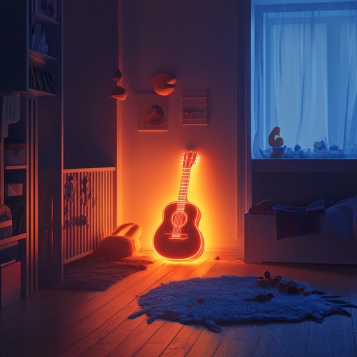 This track combines bright, swift electric guitar melodies with soothing ambient backgrounds, designed to energize and relax simultaneously. Bright strumming juxtaposes with ethereal synths, creating a dynamic mix perfect for a modern lullaby. Ideal for children and adults who enjoy a twist to their bedtime music.