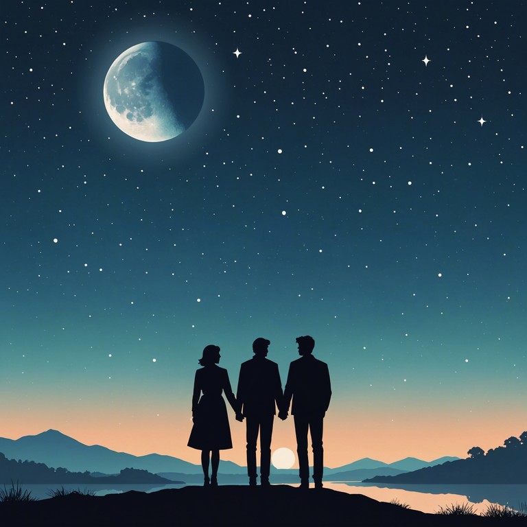 An electronic love anthem infused with the essence of night, featuring warm synth textures and a heartbeat like rhythm that invites the listener to feel every nuanced pulse of romantic emotion.