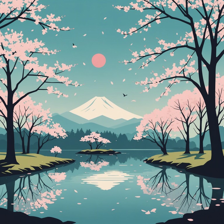 This track mixes traditional japanese instruments and j pop elements to create a calm, soothing piece perfect for relaxation or background music in a tranquil setting. The flow, like a gentle spring breeze among cherry blossoms, evokes a sense of peace and renewal.