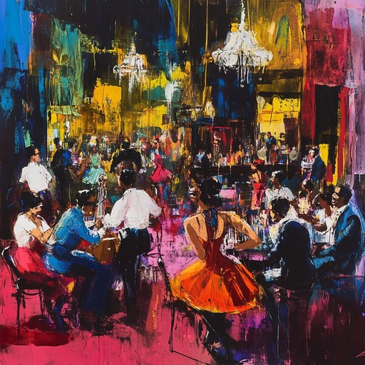 This instrumental captures the lively energy of a parisian cabaret, with a piano driving the infectious rhythm. The piece is upbeat and playful, evoking images of a vibrant night full of music, dance, and joy.
