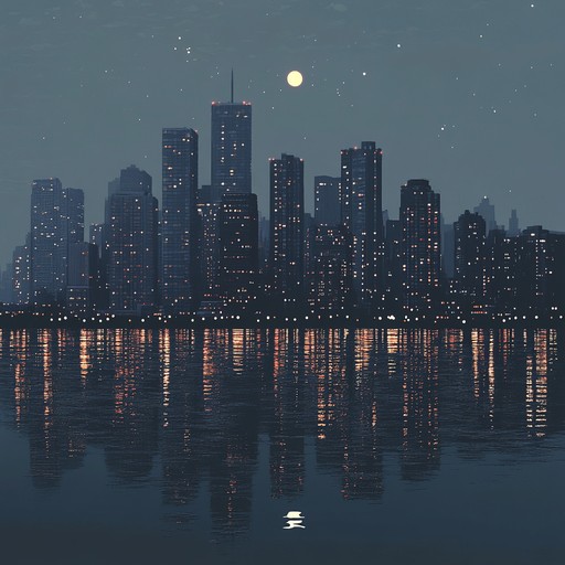 A mellow journey through a serene urban nightscape with chilled beats, smooth atmospheric pads, and deep basslines, creating a reflective and tranquil ambiance for late night relaxation.