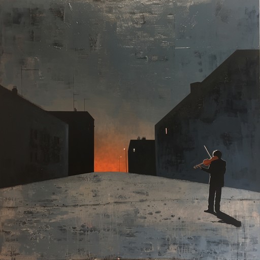 A haunting and eclectic instrumental piece featuring a solo violin, conjuring images of a deserted street at twilight. The melody is filled with melancholic undertones, interspersed with unexpected harmonic twists that evoke a sense of solitude and introspection. The composition seamlessly blends diverse musical influences, culminating in an emotionally charged experience.