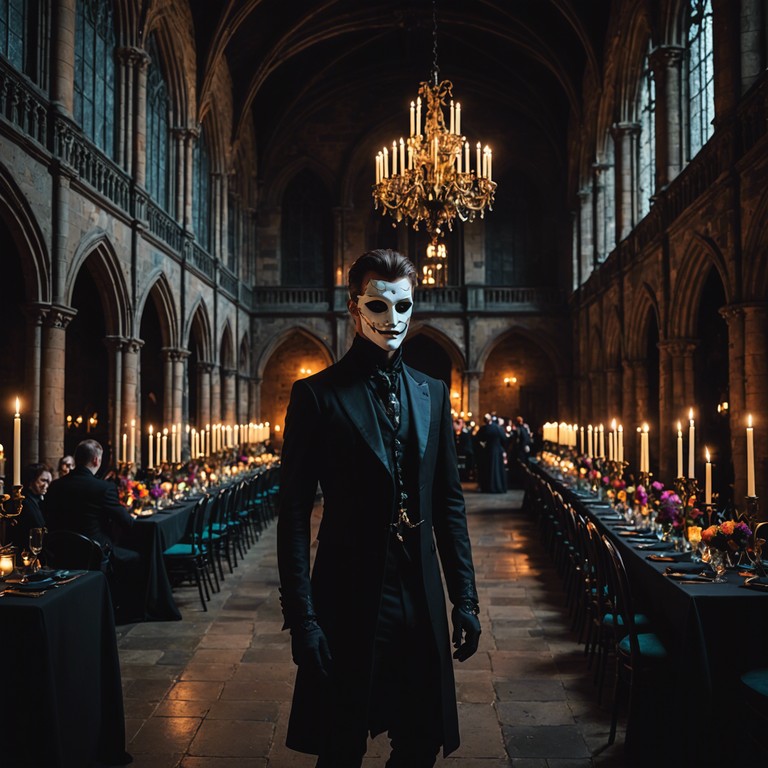 Imagine a sonic landscape that encapsulates the traditional elements of gothic music but infuses it with a cheery, whimsical vibe. The track starts with the somber tones of a traditional harpsichord but quickly introduces lighter, playful melodies that skip over the brooding undertones, creating a blend of night and light.