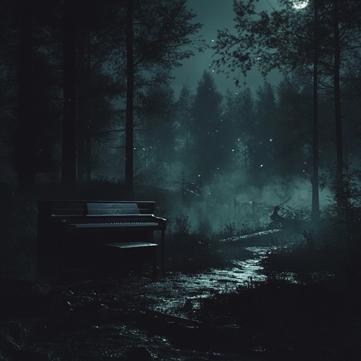 A slow, eerie ballad featuring a haunting piano melody that evokes a sense of creeping dread and unavoidable fate. Subtle string sections and minimalistic percussion add to the overall menacing atmosphere, making it the perfect piece for a film noir or gothic thriller soundtrack.