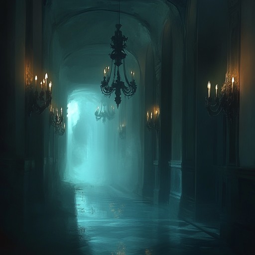 A sinister orchestral tune filled with ghostly whispers and chilling echoes, creating an atmosphere of suspense and hair raising tension. The arrangement features haunting strings, ethereal choirs, and unsettling percussion elements.