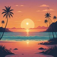 cheerful vibes, sunny tropical dub sounds.