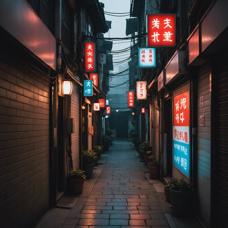 The track combines traditional korean instruments with modern k pop beats to create a mystical atmosphere that feels like a journey through a foggy, neon lit seoul back alley. Ethereal voices and a strong rhythmic foundation evoke a feeling of otherworldly exploration within the familiar urban environment.