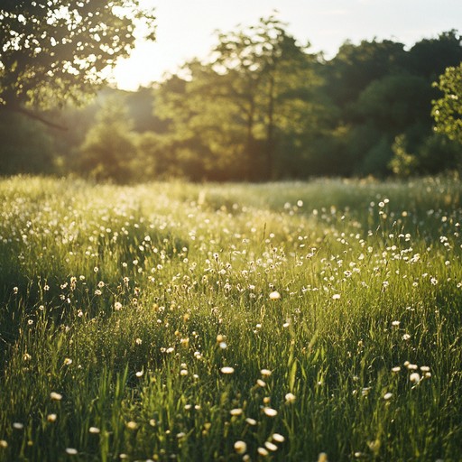 A serene instrumental piece with calming melodies and gentle rhythms, drawing inspiration from nature's beauty on a sunny day. Composed with easy listening in mind, it creates an atmosphere of peace and tranquility. Delicate sounds of acoustic guitar accompany subtle layers of ambient pads, painting an auditory picture of calm meadows bathed in sunlight.