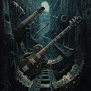 a high energy industrial rock instrumental with mechanical soundscapes