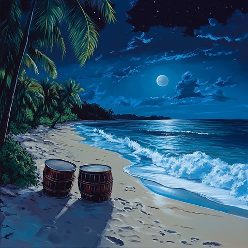 A soothing calypso instrumental featuring tender steel pan melodies and gentle guitar, transporting listeners to a serene island shore under starlit skies.